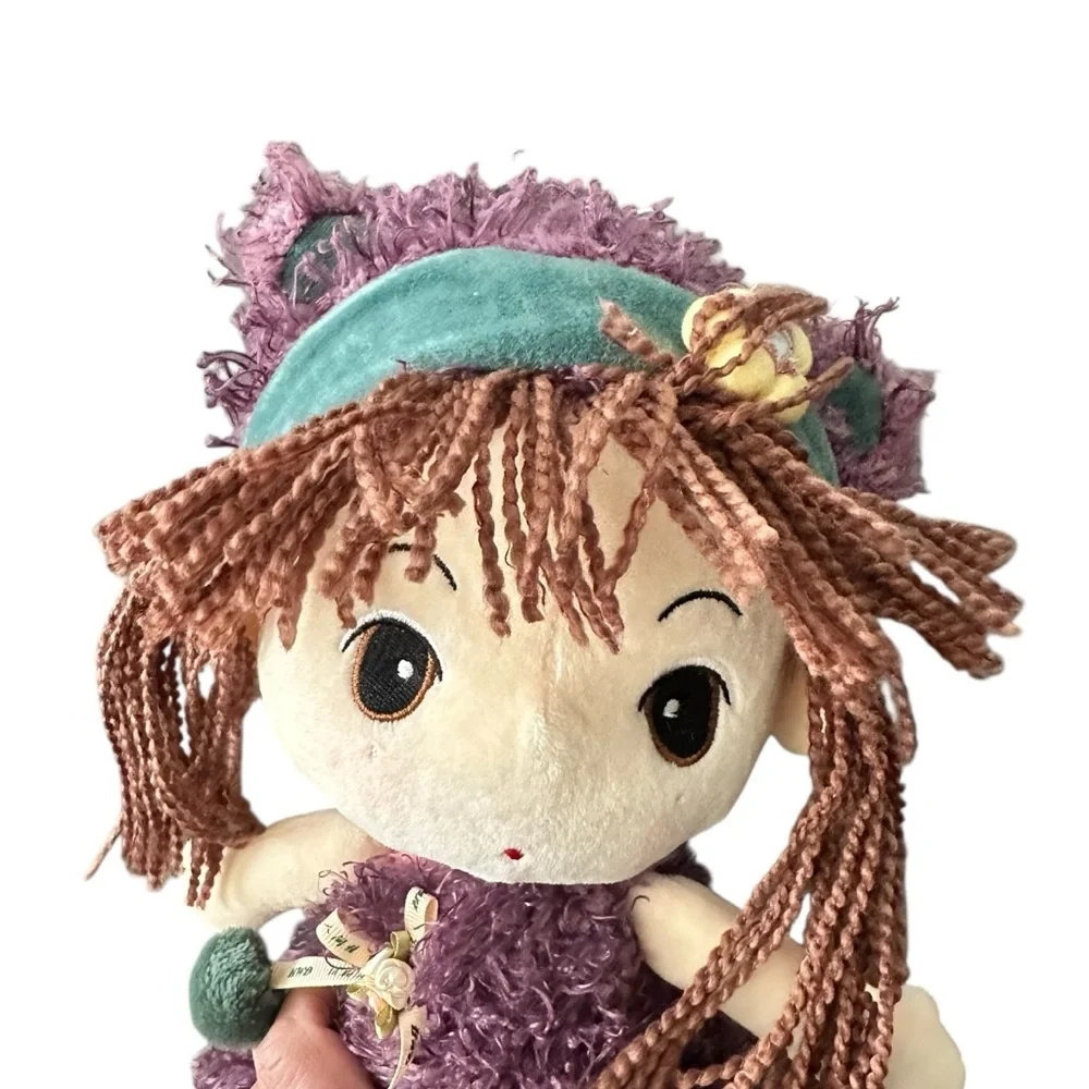 Plush Doll with Purple Dress and Teal Shoes
